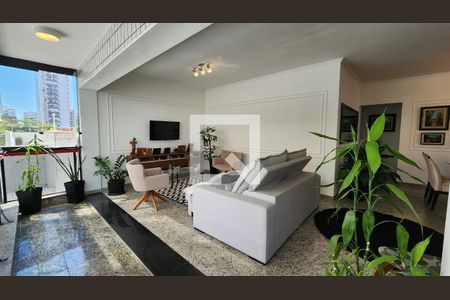 Sala de apartamento para alugar com 3 quartos, 140m² em Embaré, Santos