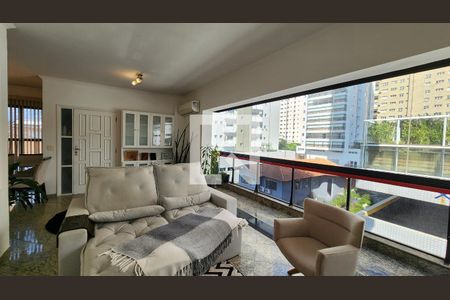 Sala de apartamento para alugar com 3 quartos, 140m² em Embaré, Santos