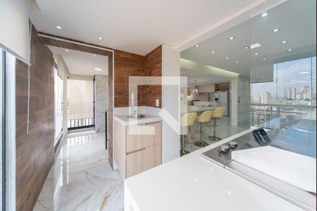 Varanda Gourmet de apartamento à venda com 4 quartos, 160m² em Vila Floresta, Santo André