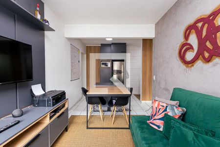 Sala de apartamento para alugar com 1 quarto, 40m² em Bela Vista, São Paulo