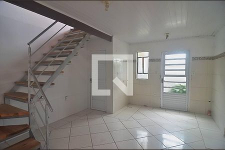 Sala e cozinha de casa de condomínio para alugar com 1 quarto, 44m² em Igara, Canoas