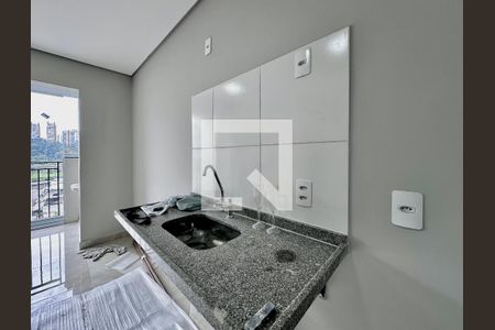 Cozinha de apartamento para alugar com 2 quartos, 32m² em Jardim Caravelas, São Paulo