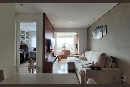 Sala de apartamento à venda com 2 quartos, 52m² em Vila Scarpelli, Santo André