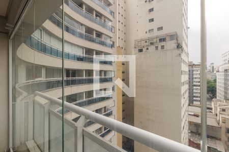 Varanda da Sala de apartamento para alugar com 1 quarto, 45m² em Santa Ifigênia, São Paulo