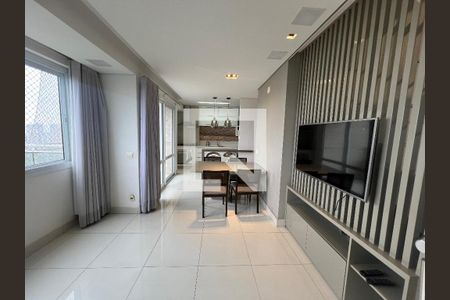 Sala/ cozinha  de apartamento para alugar com 2 quartos, 78m² em Vila da Serra, Belo Horizonte