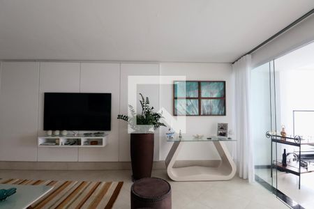 Sala de apartamento para alugar com 4 quartos, 184m² em Morro do Maluf, Guarujá