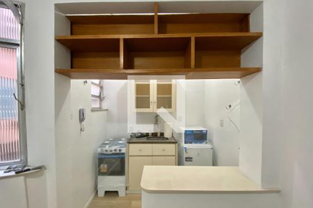 Cozinha de apartamento para alugar com 1 quarto, 22m² em Catete, Rio de Janeiro