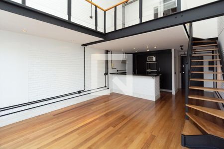 Sala/Cozinha de apartamento à venda com 1 quarto, 77m² em Itaim Bibi, São Paulo