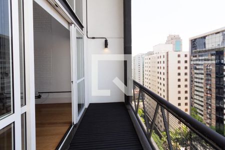 Varanda  de apartamento à venda com 1 quarto, 77m² em Itaim Bibi, São Paulo