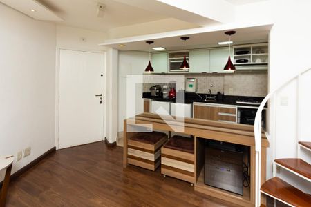 Sala/Cozinha de apartamento à venda com 1 quarto, 45m² em Moema, São Paulo