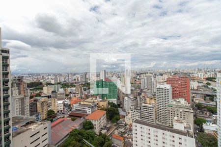 Sala - Vista  de apartamento para alugar com 1 quarto, 24m² em Sé, São Paulo