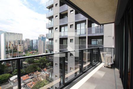 Varanda de kitnet/studio para alugar com 1 quarto, 58m² em Itaim Bibi, São Paulo