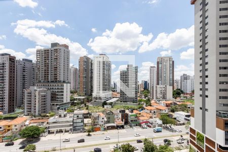 Vista da Varanda de apartamento à venda com 1 quarto, 32m² em Jardim das Acacias, São Paulo