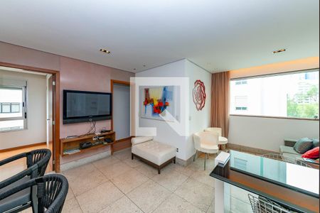 Sala de apartamento à venda com 2 quartos, 63m² em Belvedere, Belo Horizonte