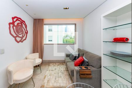 Sala de apartamento à venda com 2 quartos, 63m² em Belvedere, Belo Horizonte