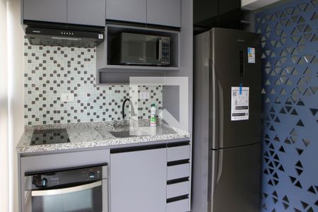 Sala e Cozinha  de apartamento para alugar com 1 quarto, 27m² em Pompeia, São Paulo