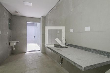 Sala - Cozinha de apartamento para alugar com 1 quarto, 42m² em Jardim Itapark Velho, Mauá