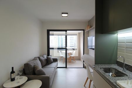 Sala/Cozinha de kitnet/studio para alugar com 1 quarto, 31m² em Moema, São Paulo