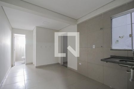 Sala - Cozinha de apartamento para alugar com 1 quarto, 46m² em Jardim Itapark Velho, Mauá