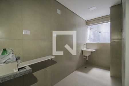 Detalhe da cozinha de apartamento para alugar com 1 quarto, 38m² em Jardim Itapark Velho, Mauá