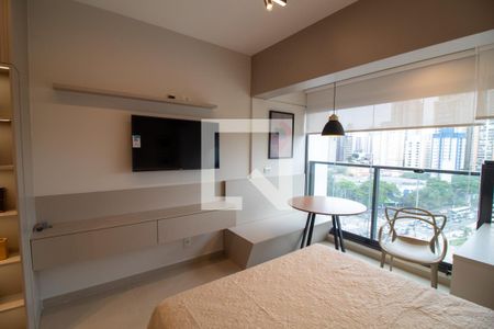 Sala /Quarto - Studio de kitnet/studio para alugar com 1 quarto, 25m² em Jardim das Acacias, São Paulo