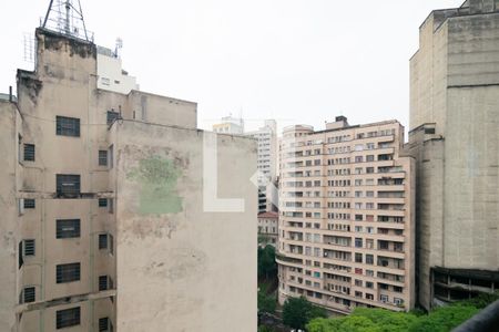 Vista Varanda - Sala/Cozinha de apartamento à venda com 1 quarto, 29m² em Bela Vista, São Paulo