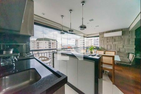 Varanda gourmet de apartamento para alugar com 3 quartos, 135m² em Vila Gilda, Santo André