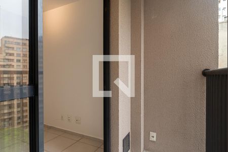 Varanda da Sala de apartamento à venda com 1 quarto, 28m² em Bela Vista, São Paulo