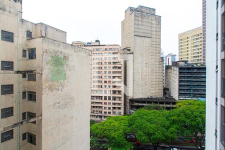 Vista da Varanda da Sala de apartamento à venda com 1 quarto, 28m² em Bela Vista, São Paulo