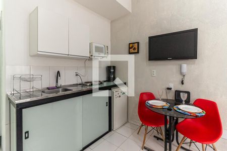 Cozinha de kitnet/studio à venda com 1 quarto, 32m² em Campos Elíseos, São Paulo