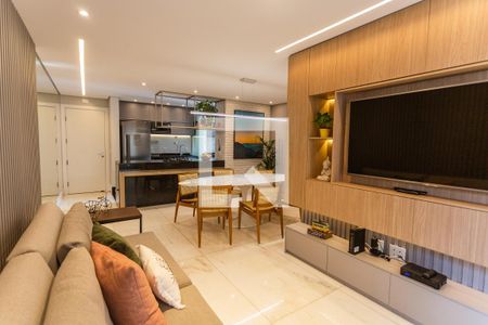 Sala de apartamento à venda com 3 quartos, 90m² em Funcionários, Belo Horizonte