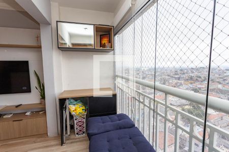 Varanda da sala de apartamento à venda com 2 quartos, 56m² em Centro, Diadema