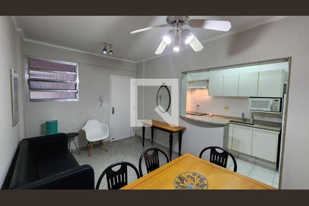 Sala de apartamento para alugar com 1 quarto, 50m² em José Menino, Santos