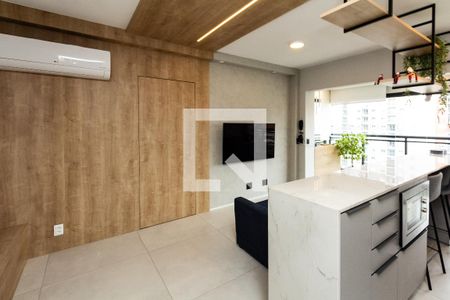 Sala/Cozinha de apartamento à venda com 2 quartos, 55m² em Indianópolis, São Paulo