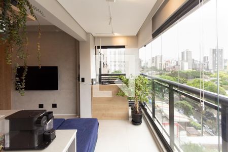 Sala/Cozinha de apartamento à venda com 2 quartos, 55m² em Indianópolis, São Paulo