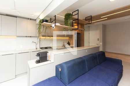 Sala/Cozinha de apartamento à venda com 2 quartos, 55m² em Indianópolis, São Paulo