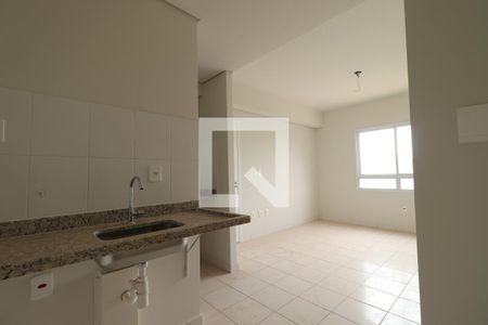 Cozinha de kitnet/studio para alugar com 1 quarto, 22m² em Iguatemi, Ribeirão Preto