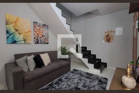 Sala de apartamento à venda com 2 quartos, 84m² em Vila Guarani, Santo André