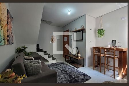 Sala de apartamento à venda com 2 quartos, 84m² em Vila Guarani, Santo André