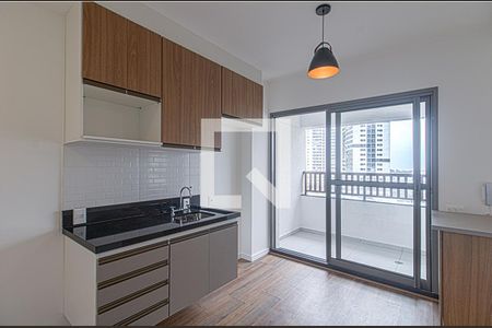 Sala - Cozinha Integrada de kitnet/studio para alugar com 1 quarto, 32m² em Vila Gumercindo, São Paulo