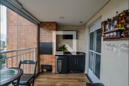 Varanda gourmet de apartamento à venda com 2 quartos, 70m² em Vila Valparaíso, Santo André