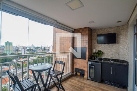 Varanda gourmet de apartamento à venda com 2 quartos, 70m² em Vila Valparaíso, Santo André