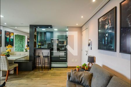 Sala de apartamento à venda com 2 quartos, 70m² em Vila Valparaíso, Santo André