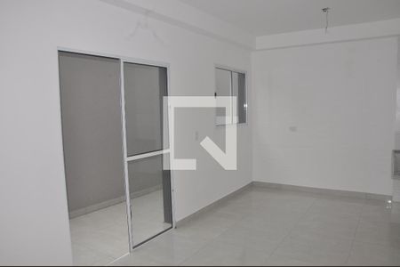 Detalhe - Sala e Cozinha de apartamento à venda com 1 quarto, 31m² em Vila Mangalot, São Paulo