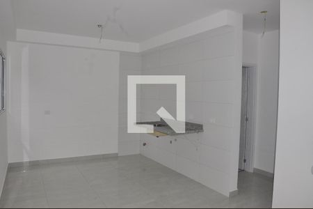 Detalhe - Sala e Cozinha de apartamento à venda com 1 quarto, 31m² em Vila Mangalot, São Paulo