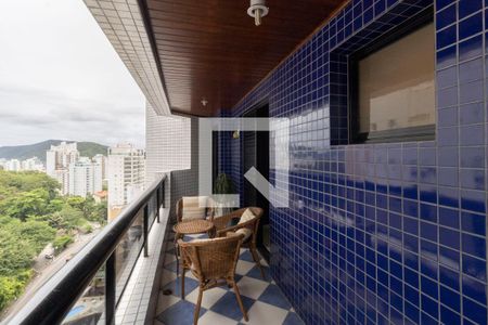 Varanda da Sala de apartamento para alugar com 2 quartos, 80m² em Jardim Asturias, Guarujá