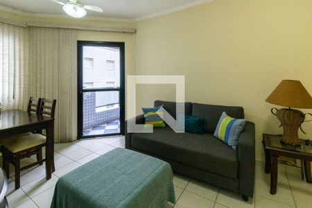 Sala de apartamento para alugar com 2 quartos, 80m² em Jardim Asturias, Guarujá