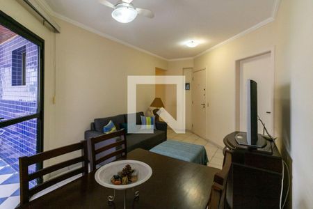 Sala de apartamento para alugar com 2 quartos, 80m² em Jardim Asturias, Guarujá