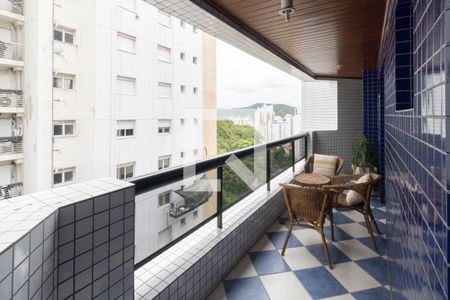 Varanda da Sala de apartamento para alugar com 2 quartos, 80m² em Jardim Asturias, Guarujá