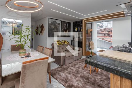 Sala  de apartamento à venda com 2 quartos, 51m² em Centro, Diadema